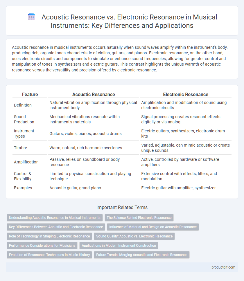 Acoustic Resonance vs. Electronic Resonance in Musical Instruments: Key Differences and Applications