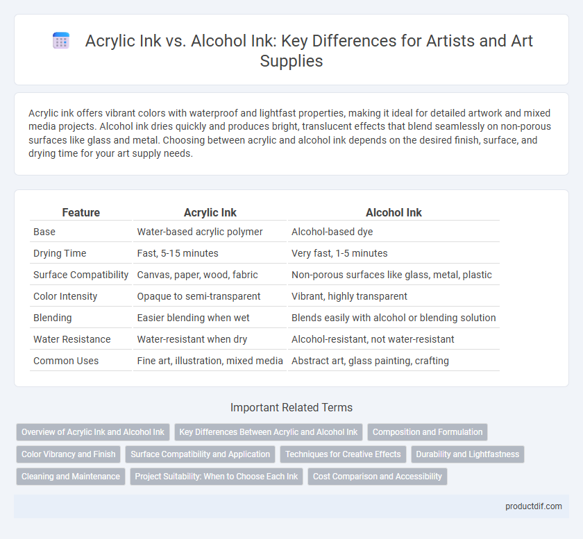 Acrylic Ink vs. Alcohol Ink: Key Differences for Artists and Art Supplies