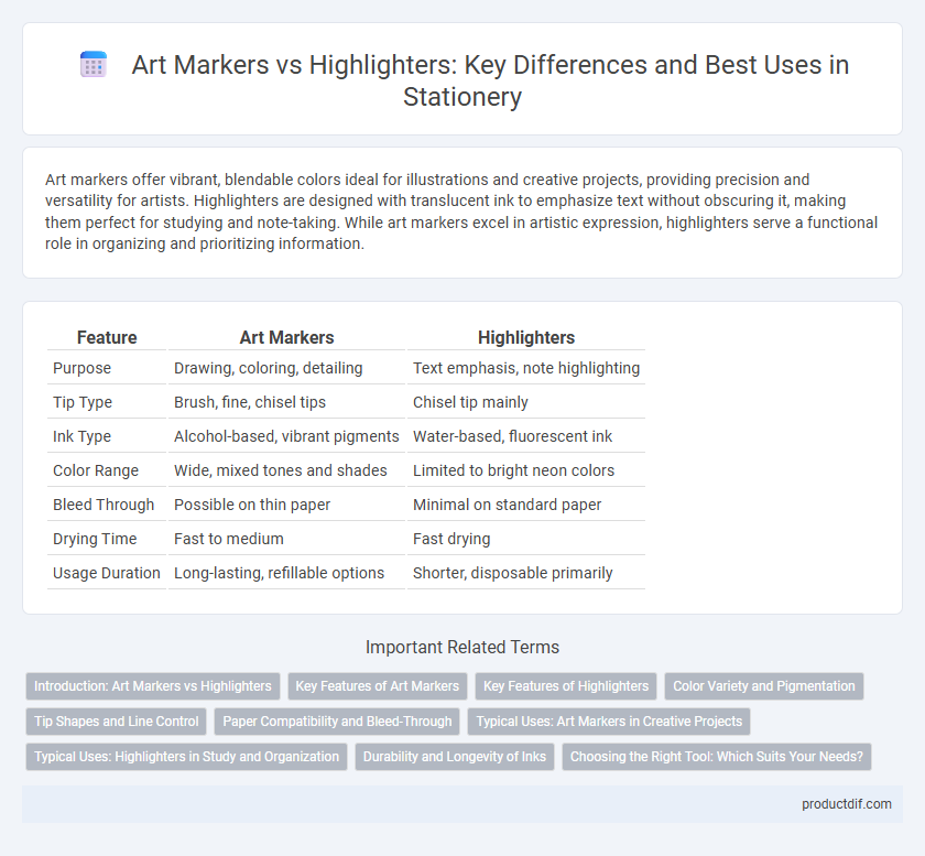 Art Markers vs Highlighters: Key Differences and Best Uses in Stationery