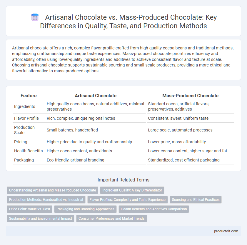 Artisanal Chocolate vs. Mass-Produced Chocolate: Key Differences in Quality, Taste, and Production Methods