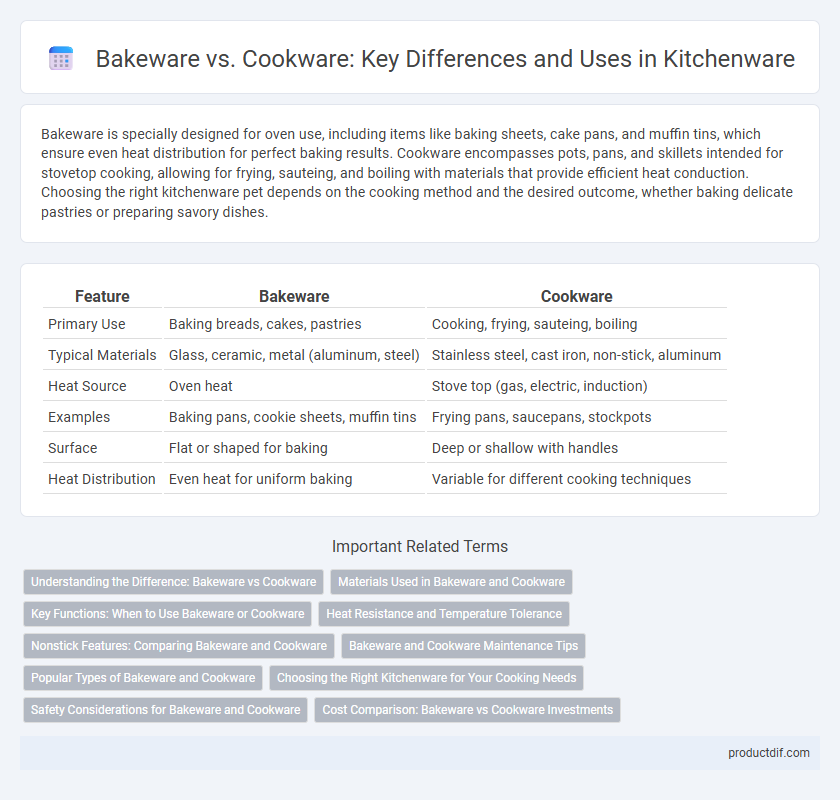 Bakeware vs. Cookware: Key Differences and Uses in Kitchenware