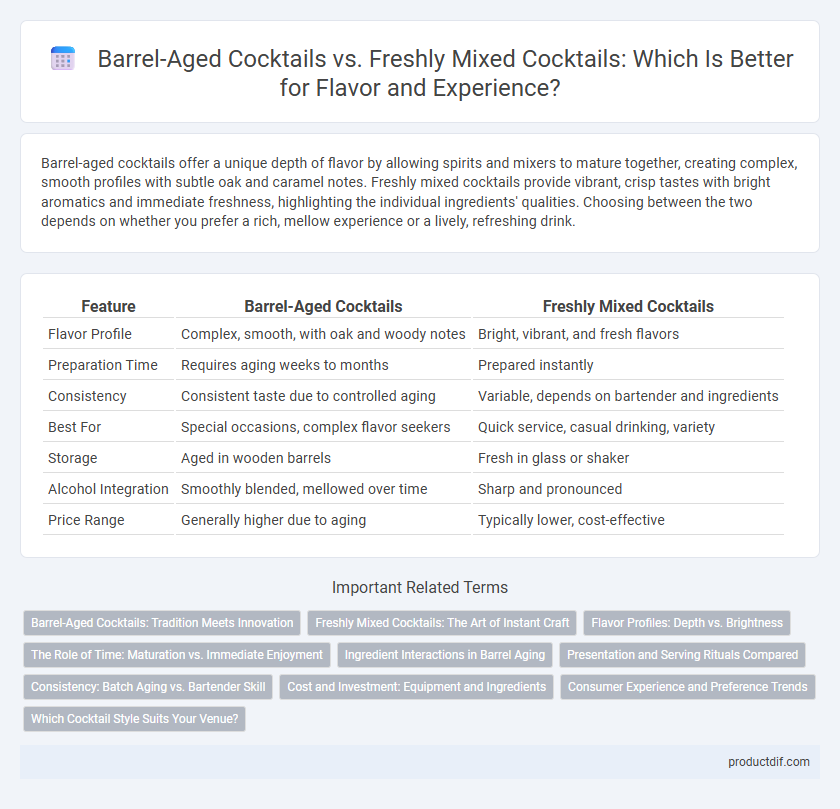 Barrel-Aged Cocktails vs. Freshly Mixed Cocktails: Which Is Better for Flavor and Experience?