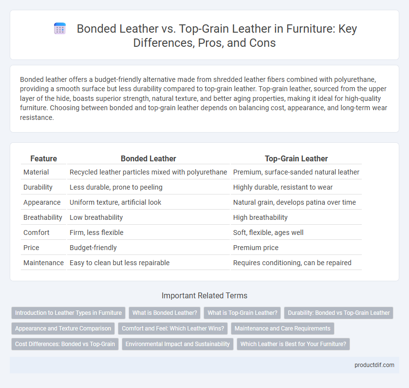 Bonded Leather vs. Top-Grain Leather in Furniture: Key Differences, Pros, and Cons