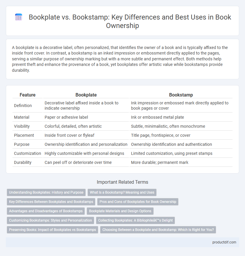 Bookplate vs. Bookstamp: Key Differences and Best Uses in Book Ownership