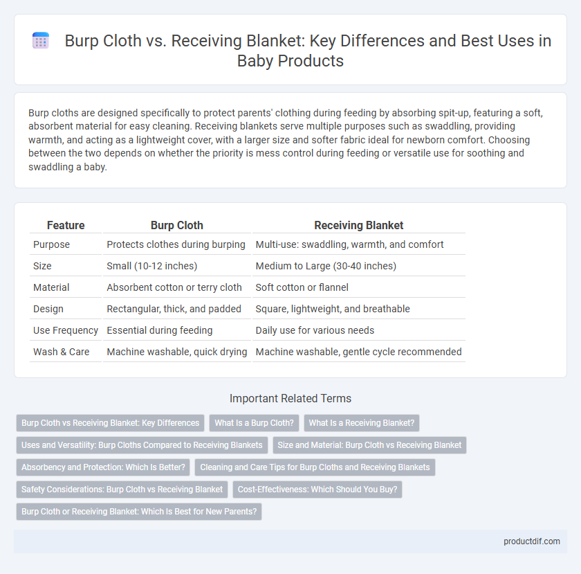 Burp Cloth vs. Receiving Blanket: Key Differences and Best Uses in Baby Products