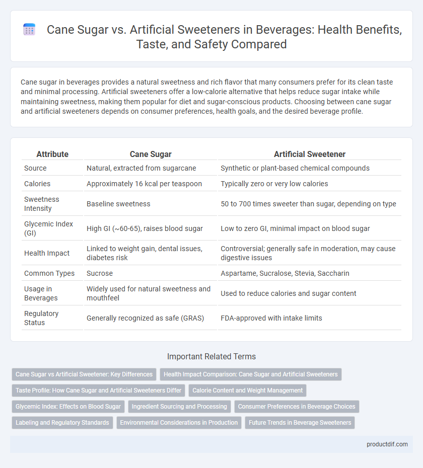 Cane Sugar vs. Artificial Sweeteners in Beverages: Health Benefits, Taste, and Safety Compared
