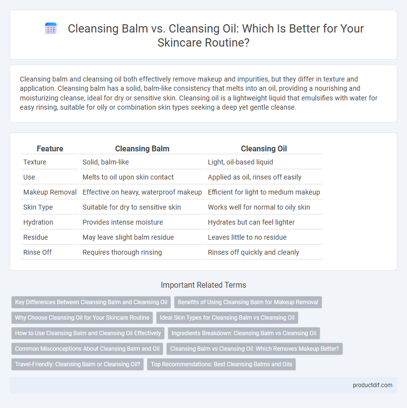 Cleansing Balm vs. Cleansing Oil: Which Is Better for Your Skincare Routine?