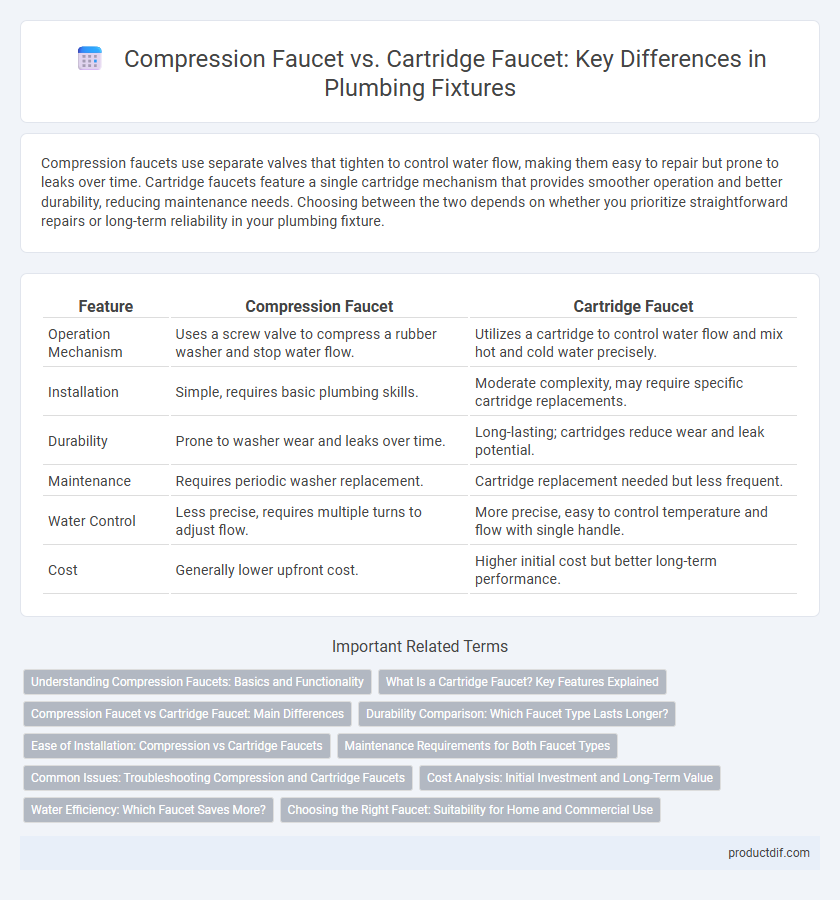 Compression Faucet vs. Cartridge Faucet: Key Differences in Plumbing Fixtures