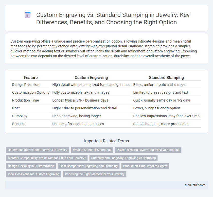 Custom Engraving vs. Standard Stamping in Jewelry: Key Differences, Benefits, and Choosing the Right Option