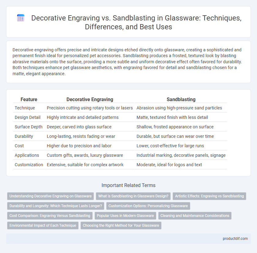 Decorative Engraving vs. Sandblasting in Glassware: Techniques, Differences, and Best Uses