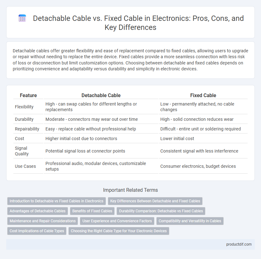 Detachable Cable vs. Fixed Cable in Electronics: Pros, Cons, and Key Differences
