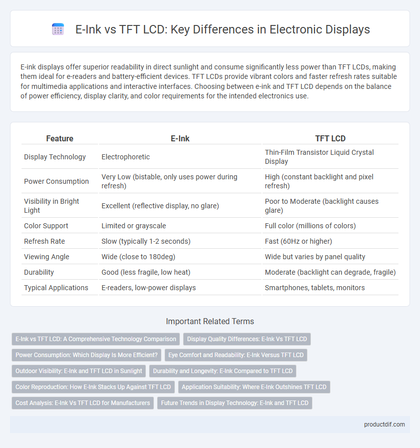 E-Ink vs TFT LCD: Key Differences in Electronic Displays