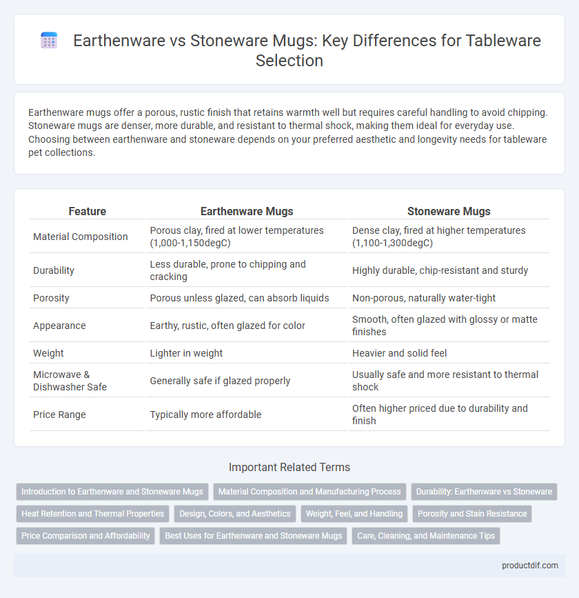 Earthenware vs Stoneware Mugs: Key Differences for Tableware Selection