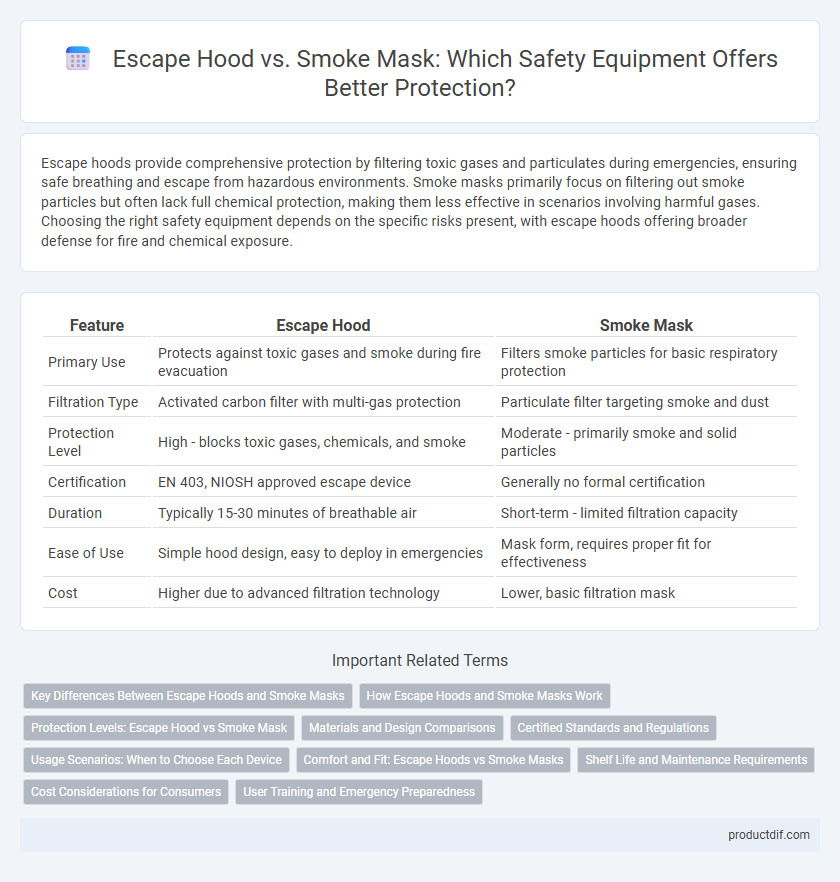 Escape Hood vs. Smoke Mask: Which Safety Equipment Offers Better Protection?
