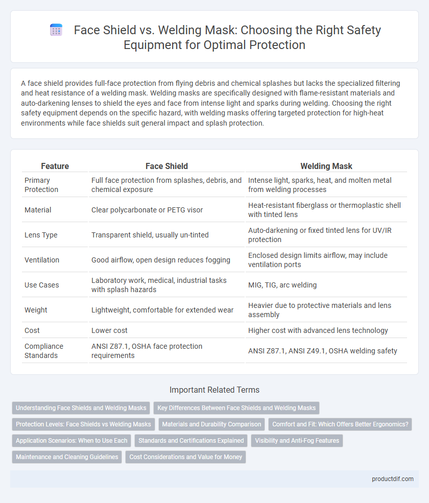 Face Shield vs. Welding Mask: Choosing the Right Safety Equipment for Optimal Protection