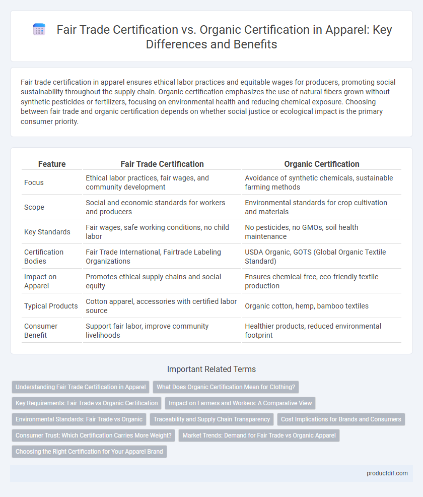 Fair Trade Certification vs. Organic Certification in Apparel: Key Differences and Benefits