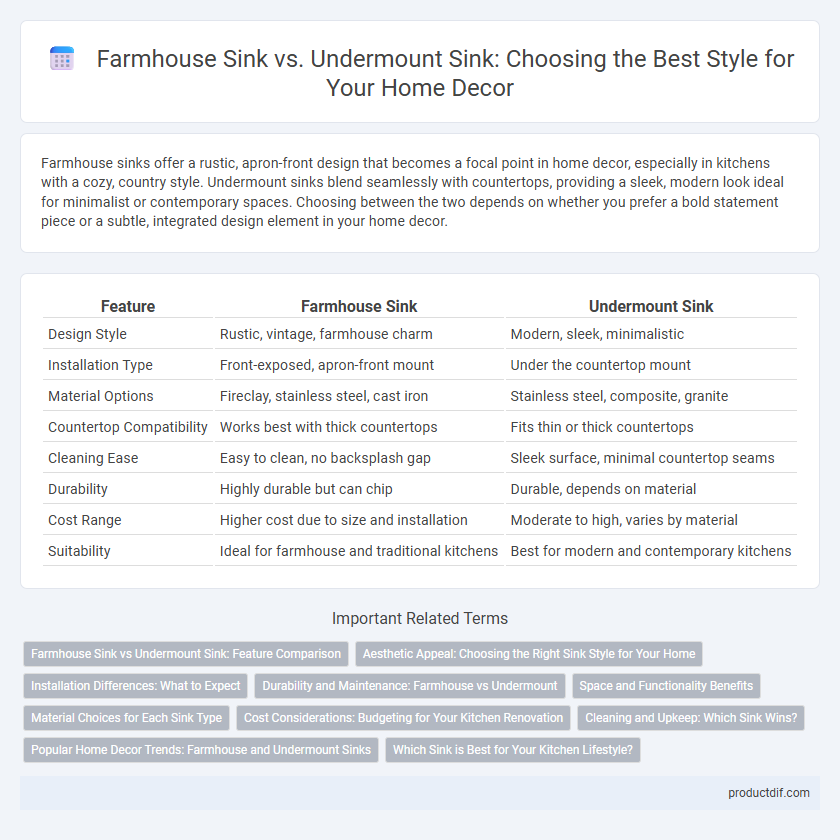 Farmhouse Sink vs. Undermount Sink: Choosing the Best Style for Your Home Decor