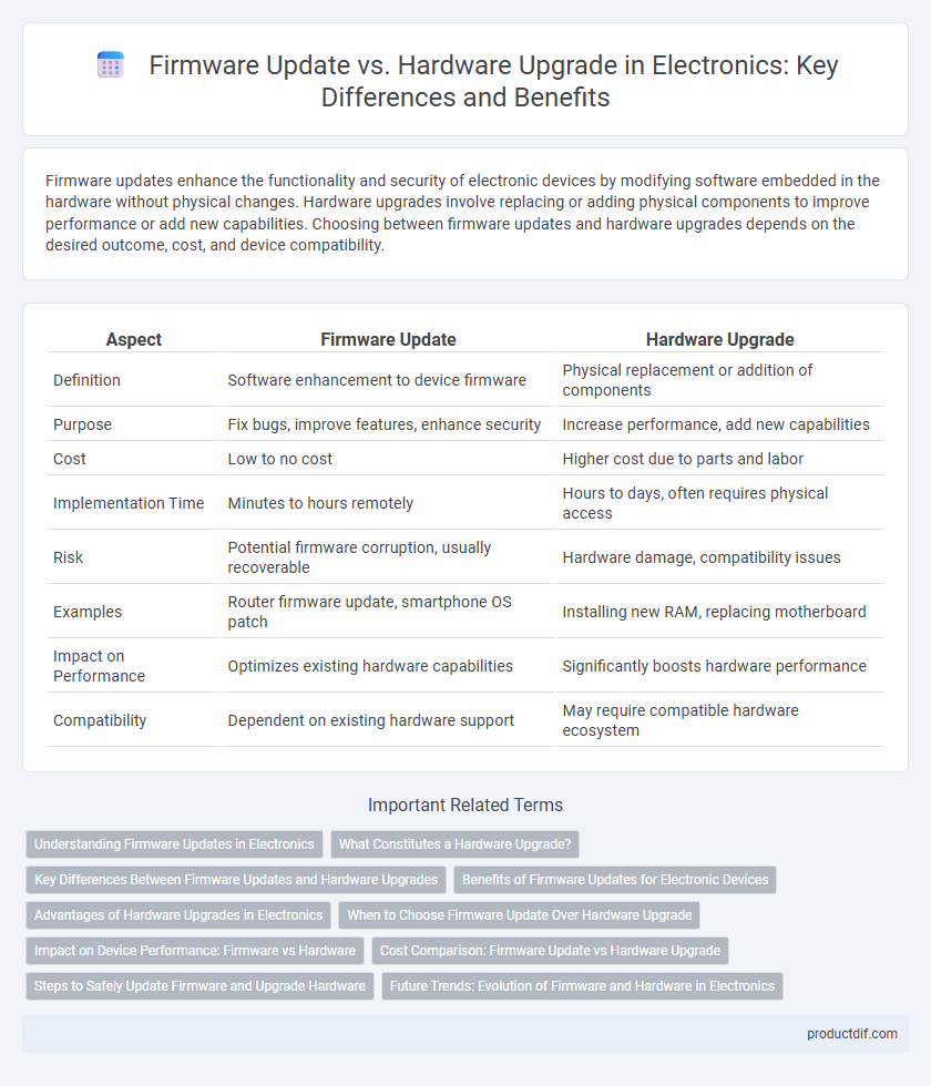 Firmware Update vs. Hardware Upgrade in Electronics: Key Differences and Benefits