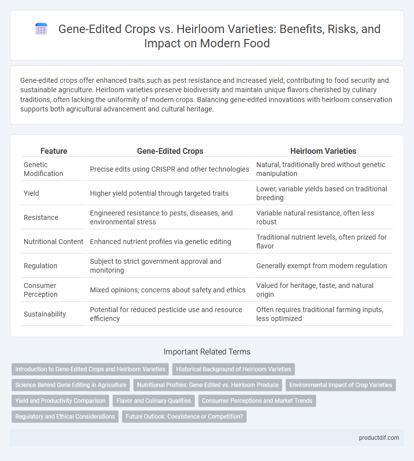 Gene-Edited Crops vs. Heirloom Varieties: Benefits, Risks, and Impact on Modern Food