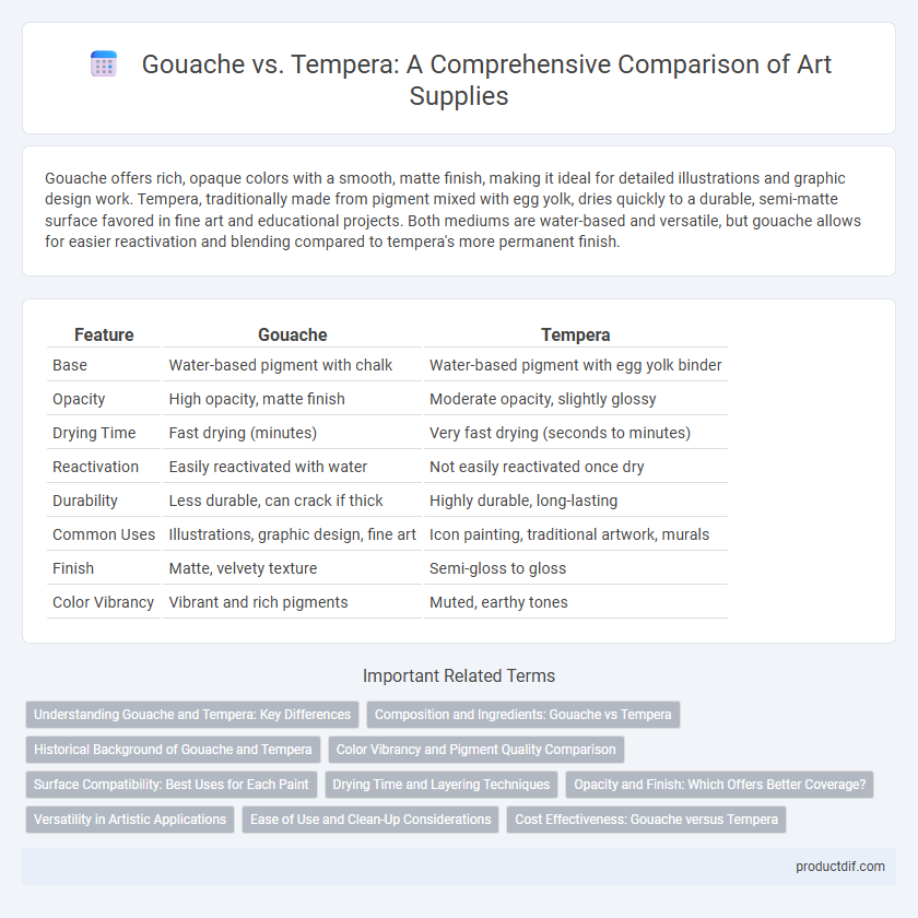 Gouache vs. Tempera: A Comprehensive Comparison of Art Supplies