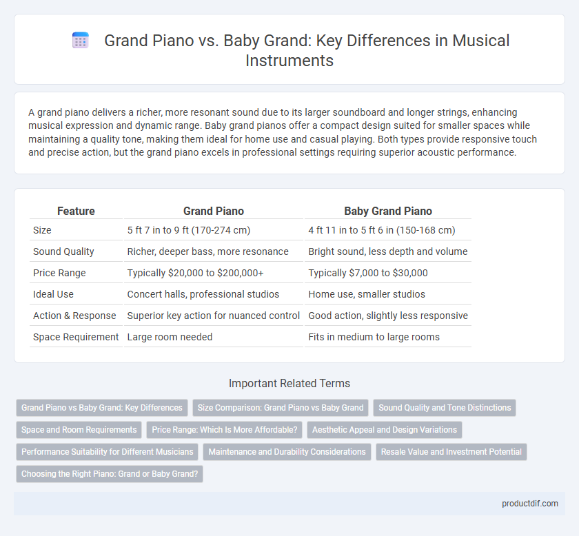 Grand Piano vs. Baby Grand: Key Differences in Musical Instruments