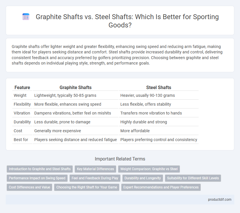 Graphite Shafts vs. Steel Shafts: Which Is Better for Sporting Goods?