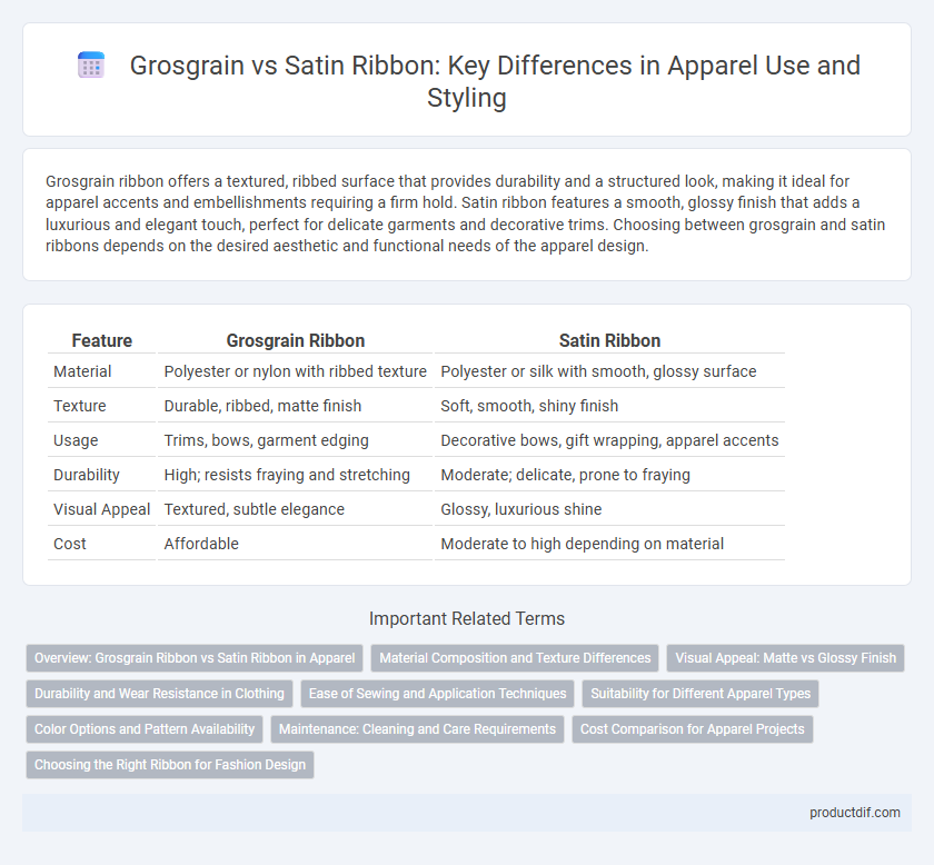 Grosgrain vs Satin Ribbon: Key Differences in Apparel Use and Styling