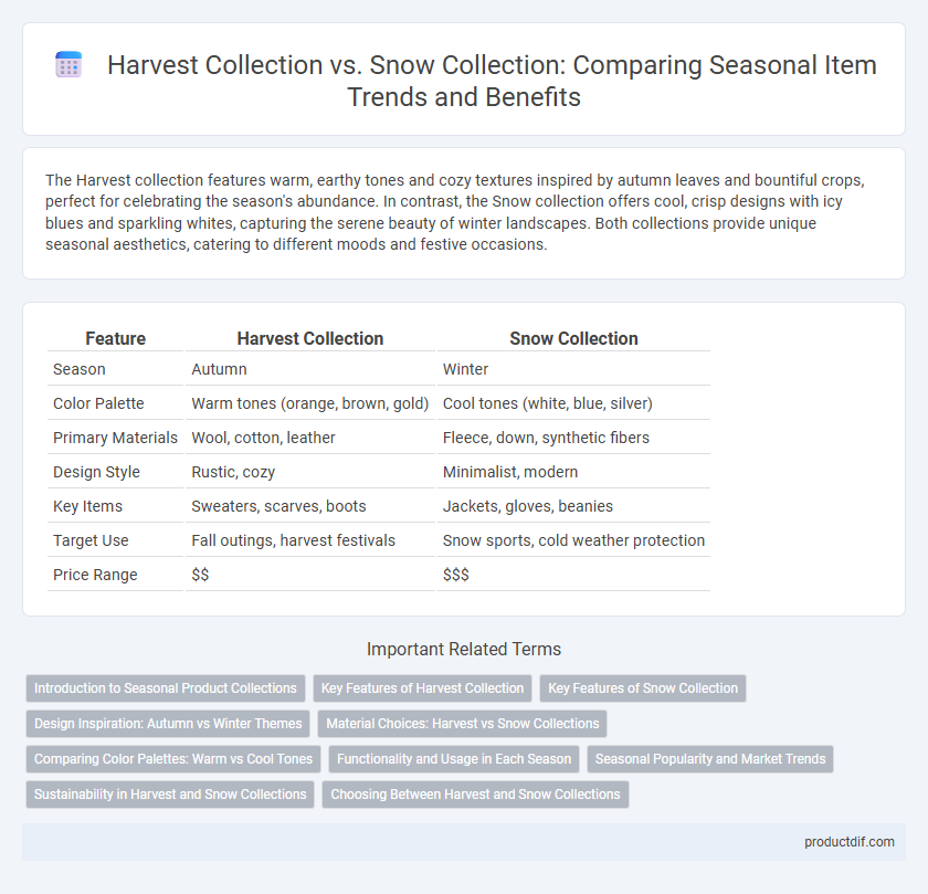 Harvest Collection vs. Snow Collection: Comparing Seasonal Item Trends and Benefits