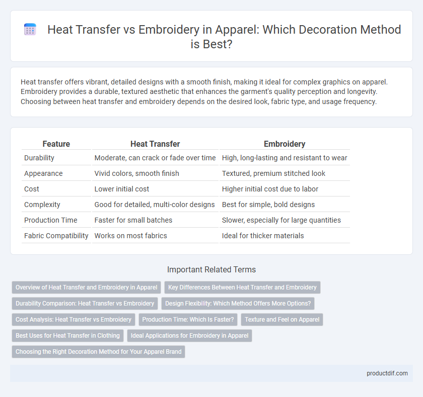 Heat Transfer vs Embroidery in Apparel: Which Decoration Method is Best?