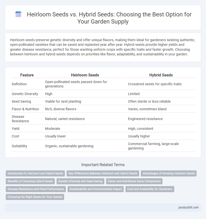 Heirloom Seeds vs. Hybrid Seeds: Choosing the Best Option for Your Garden Supply