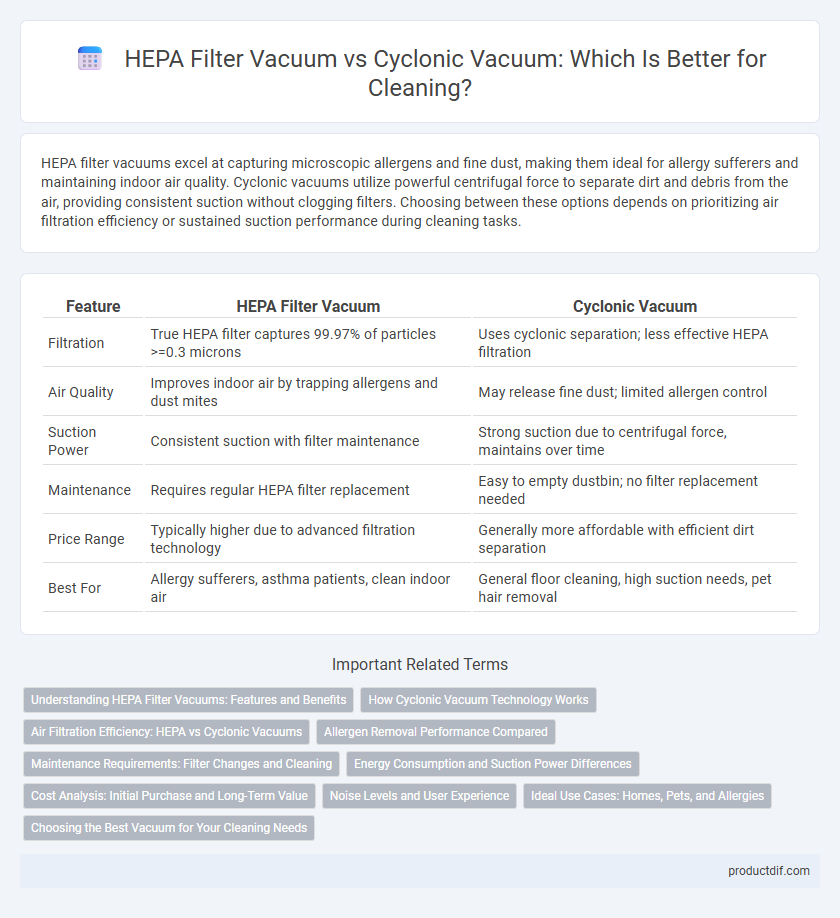 HEPA Filter Vacuum vs Cyclonic Vacuum: Which Is Better for Cleaning?