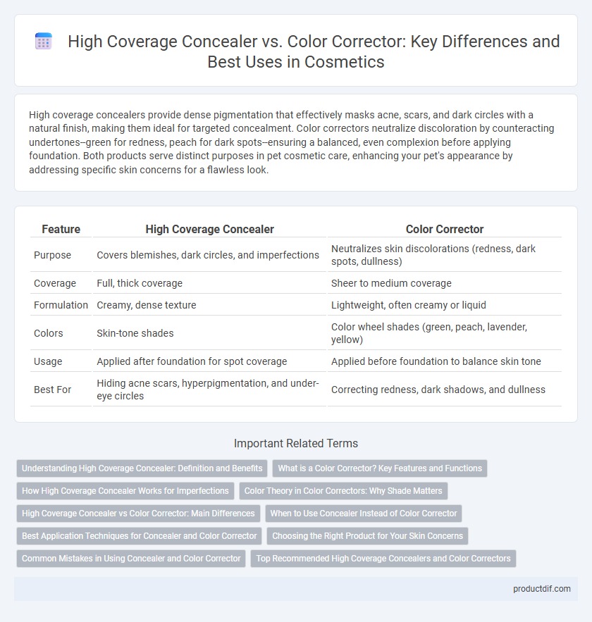 High Coverage Concealer vs. Color Corrector: Key Differences and Best Uses in Cosmetics