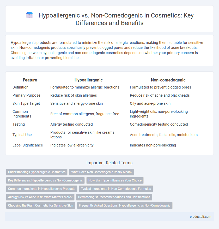 Hypoallergenic vs. Non-Comedogenic in Cosmetics: Key Differences and Benefits