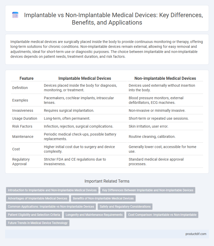 Implantable vs Non-Implantable Medical Devices: Key Differences, Benefits, and Applications
