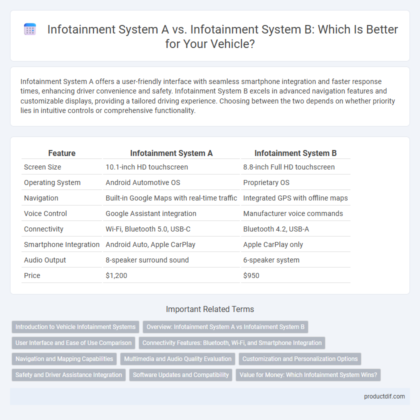 Infotainment System A vs. Infotainment System B: Which Is Better for Your Vehicle?