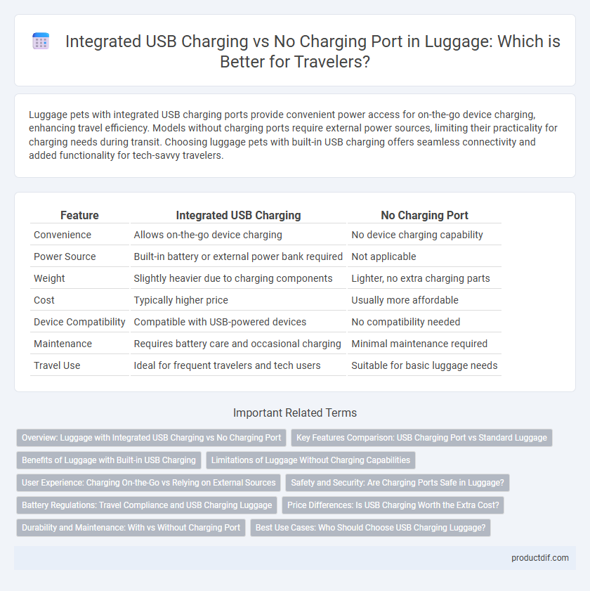 Integrated USB Charging vs No Charging Port in Luggage: Which is Better for Travelers?