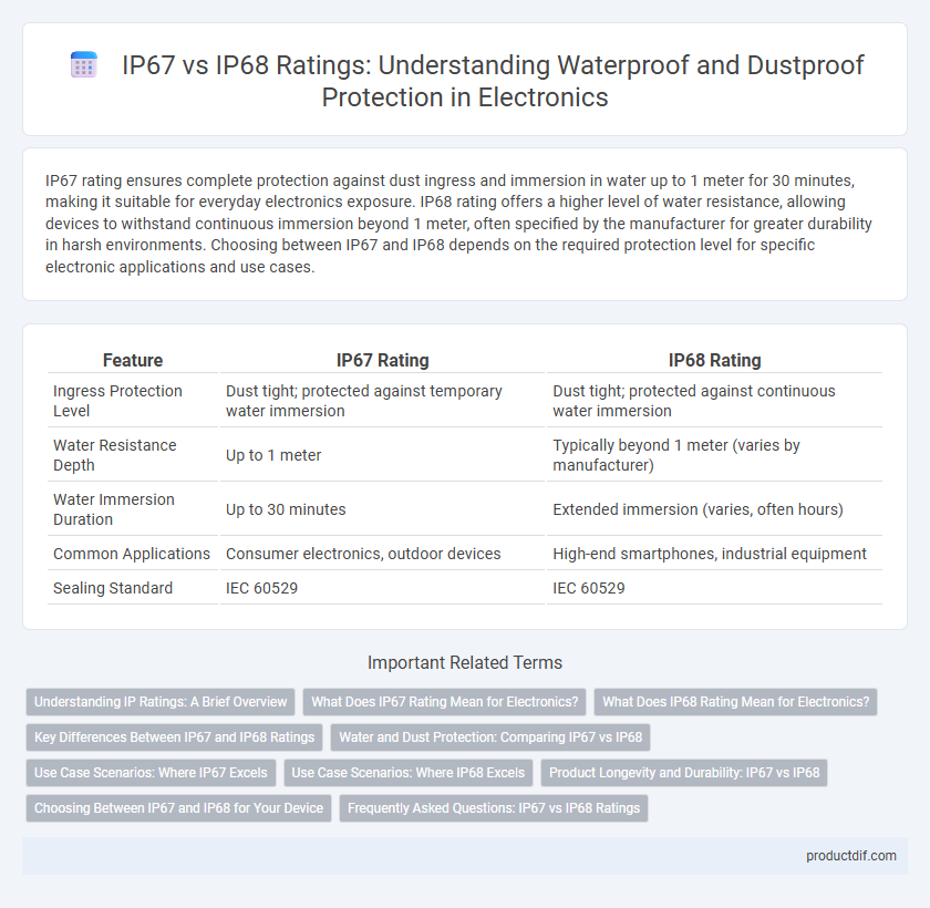 IP67 vs IP68 Ratings: Understanding Waterproof and Dustproof Protection in Electronics