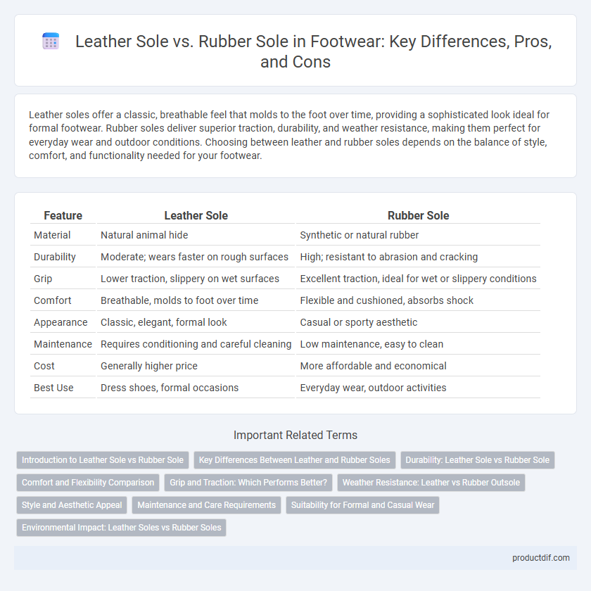 Leather Sole vs. Rubber Sole in Footwear: Key Differences, Pros, and Cons
