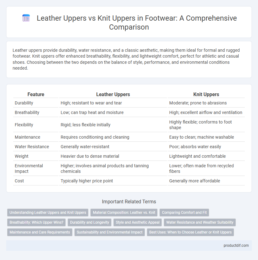 Leather Uppers vs Knit Uppers in Footwear: A Comprehensive Comparison