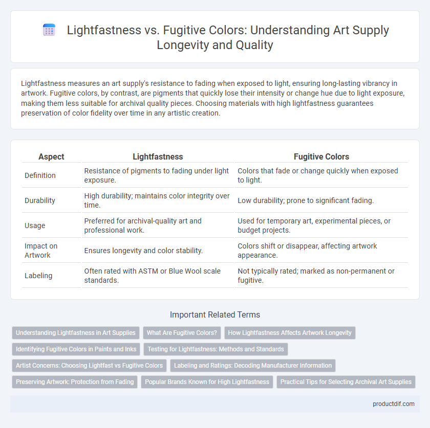 Lightfastness vs. Fugitive Colors: Understanding Art Supply Longevity and Quality