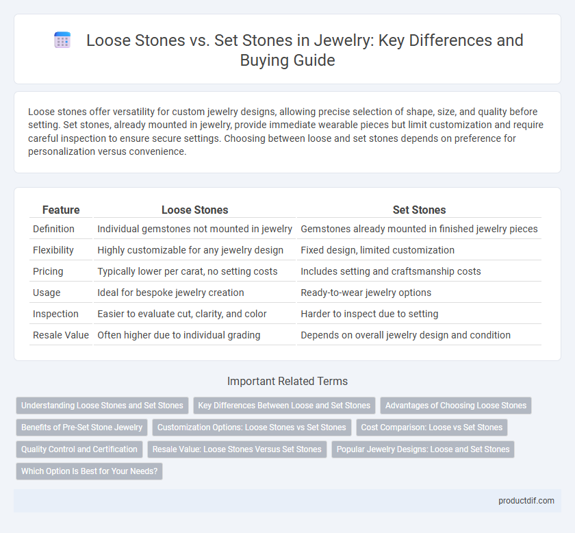 Loose Stones vs. Set Stones in Jewelry: Key Differences and Buying Guide