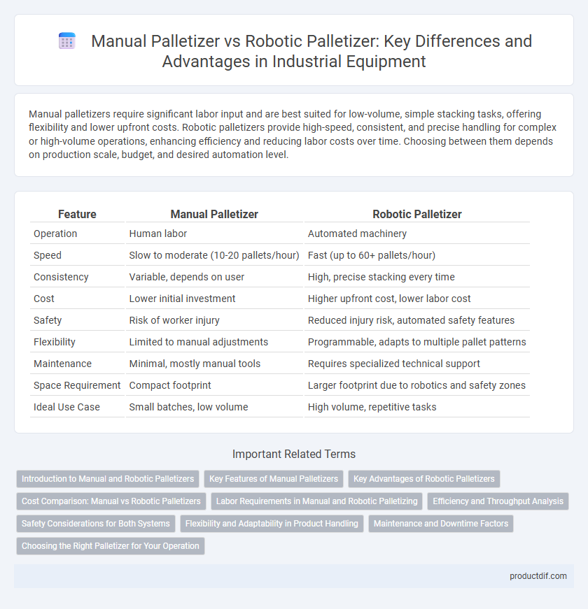 Manual Palletizer vs Robotic Palletizer: Key Differences and Advantages in Industrial Equipment