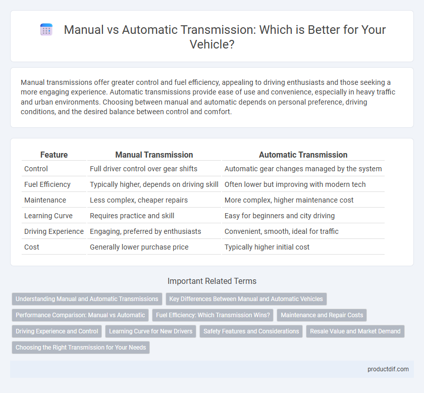 Manual vs Automatic Transmission: Which is Better for Your Vehicle?