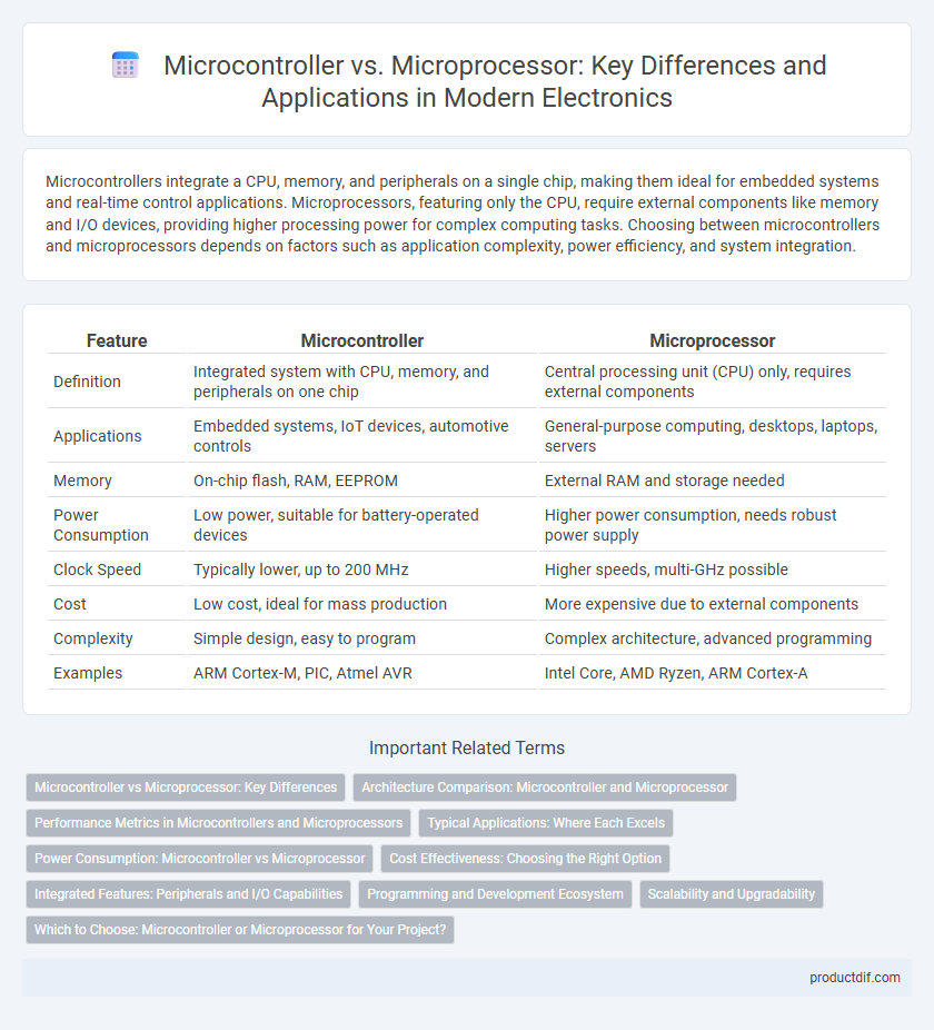 Microcontroller vs. Microprocessor: Key Differences and Applications in Modern Electronics