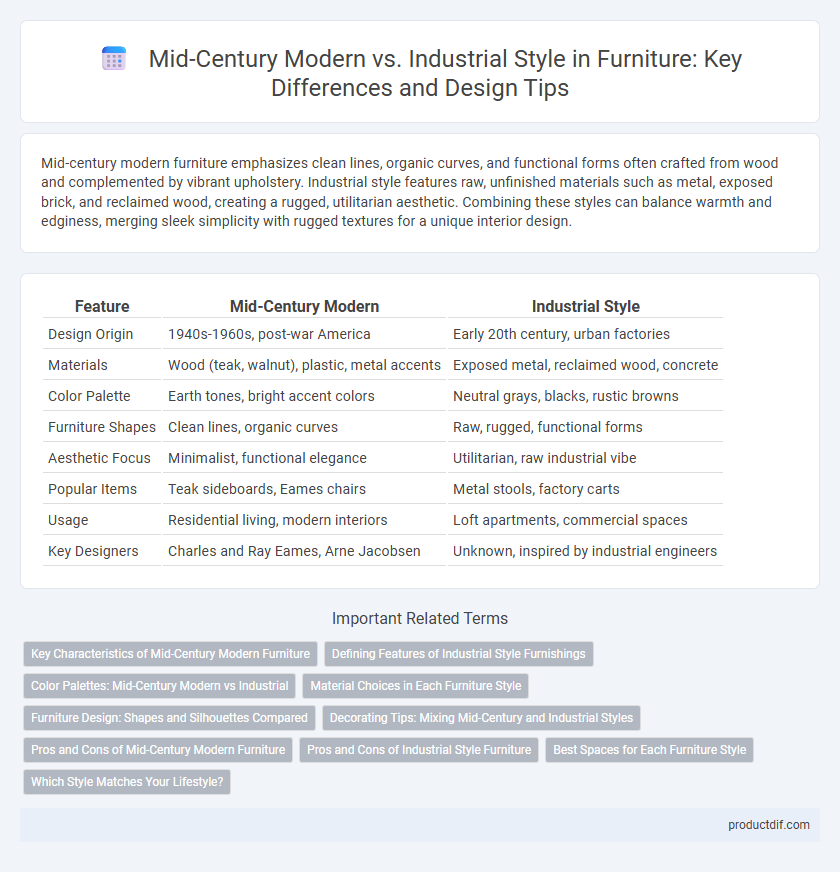 Mid-Century Modern vs. Industrial Style in Furniture: Key Differences and Design Tips