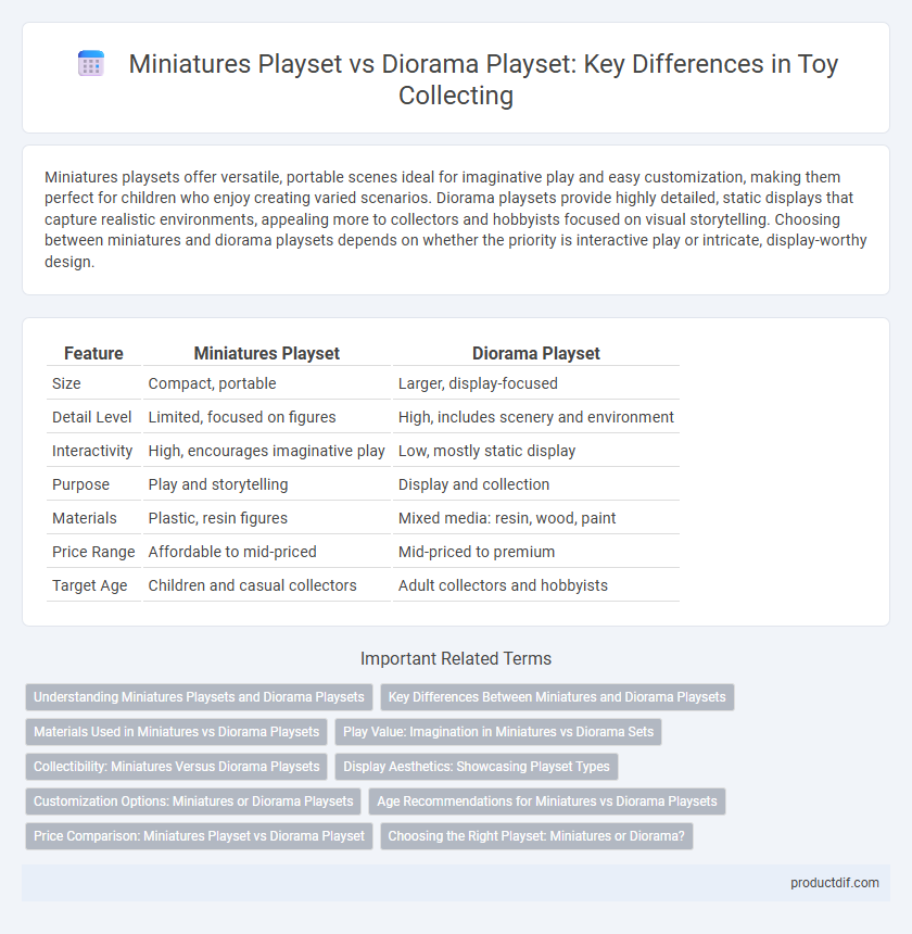 Miniatures Playset vs Diorama Playset: Key Differences in Toy Collecting