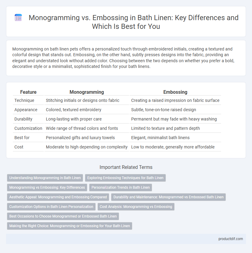 Monogramming vs. Embossing in Bath Linen: Key Differences and Which Is Best for You