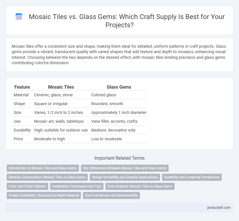 Mosaic Tiles vs. Glass Gems: Which Craft Supply Is Best for Your Projects?