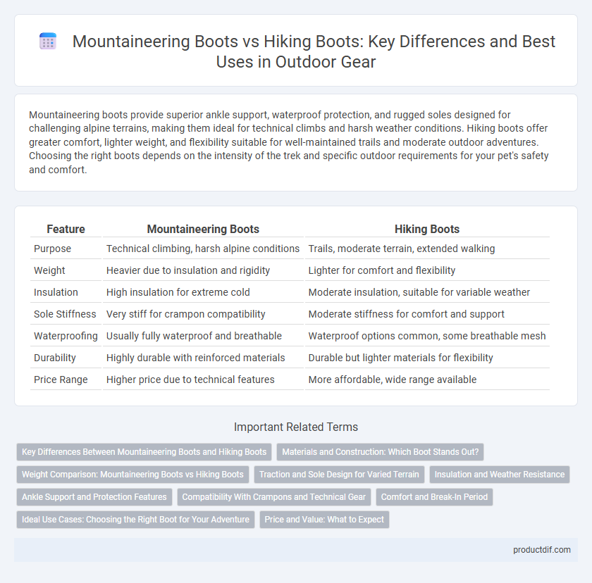 Mountaineering Boots vs Hiking Boots: Key Differences and Best Uses in Outdoor Gear