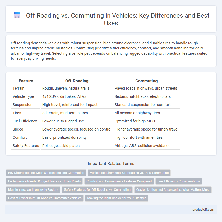 Off-Roading vs. Commuting in Vehicles: Key Differences and Best Uses